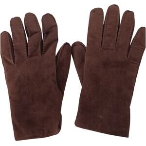 VTG Lauer Men's Brown Suede Shearling Lined Winter Gloves Size Small Western